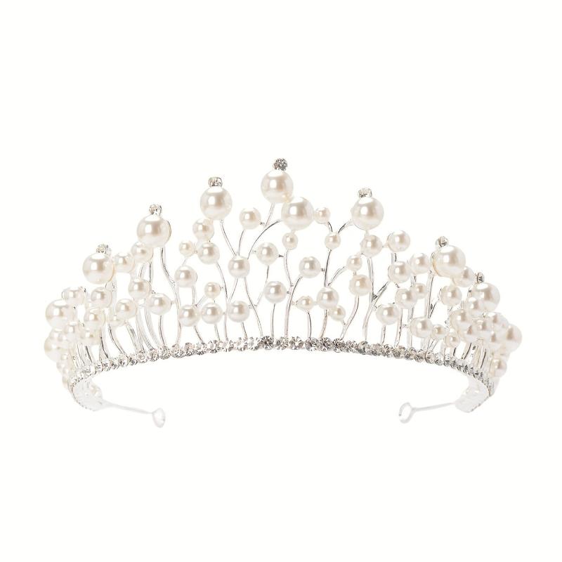 Faux Pearl Rhinestone Tiaras And Crowns Headband Crown Rhinestone Wedding Bridal