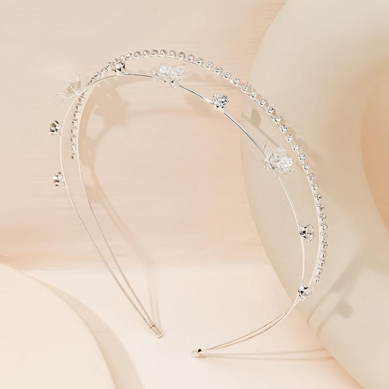 Crystal Bridal Tiaras Crown Zircon Bridal Crown for Weddings Silver
