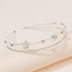 Crystal Bridal Tiaras Crown Zircon Bridal Crown for Weddings Silver