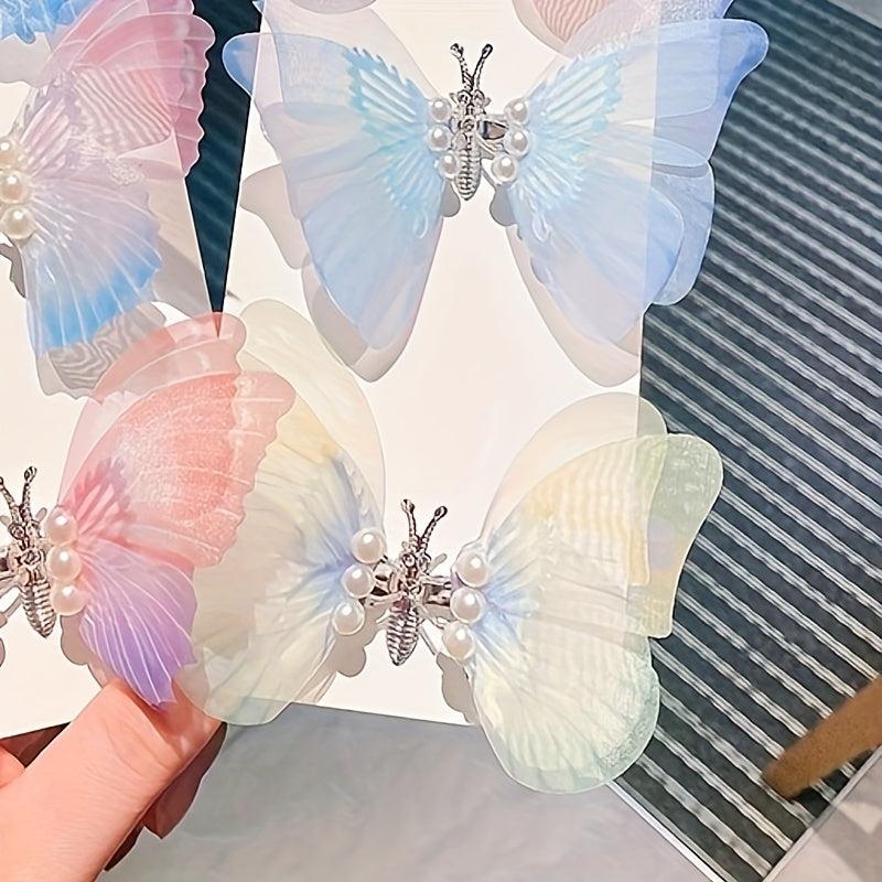 Y2K Gradient Butterfly Hair Clip for Women Girls