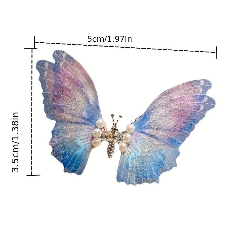 Y2K Gradient Butterfly Hair Clip for Women Girls