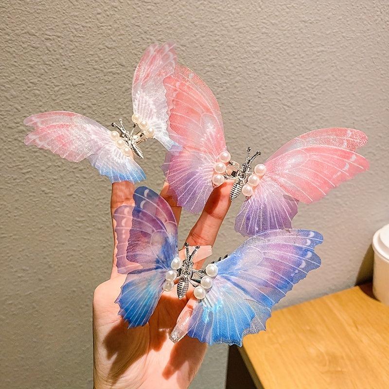 Y2K Gradient Butterfly Hair Clip for Women Girls