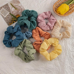 Fabric Girl Hair Tie Sweet Head Rope Large Scrunchie Hair Ring Solid