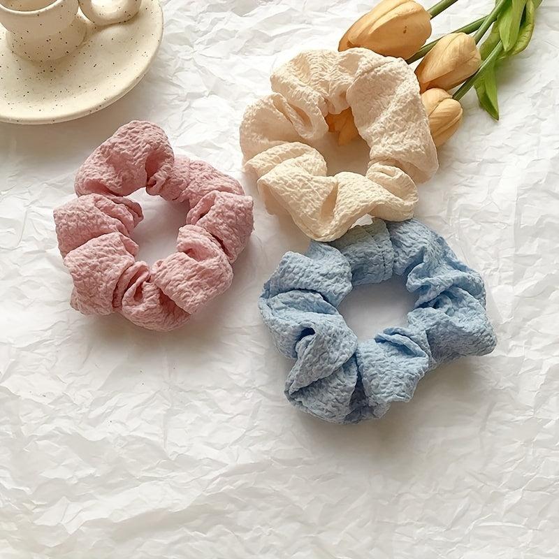 Fabric Girl Hair Tie Sweet Head Rope Large Scrunchie Hair Ring Solid
