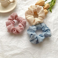 Fabric Girl Hair Tie Sweet Head Rope Large Scrunchie Hair Ring Solid