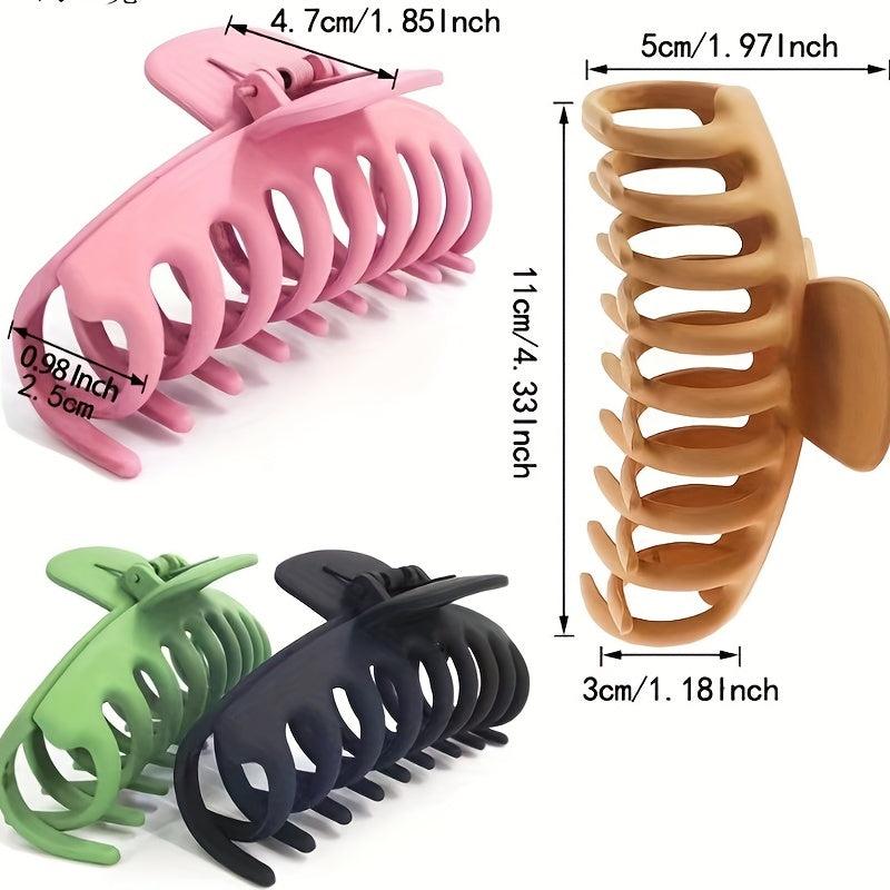 Large Matte Hair Claw Solid Hair Accessories