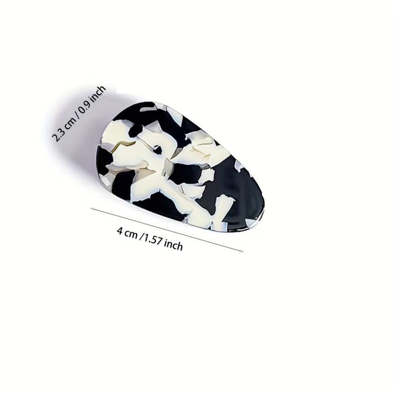 12PCS Acrylic Resin Hair Clips No Crease Hair Accessories