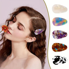 12PCS Acrylic Resin Hair Clips No Crease Hair Accessories