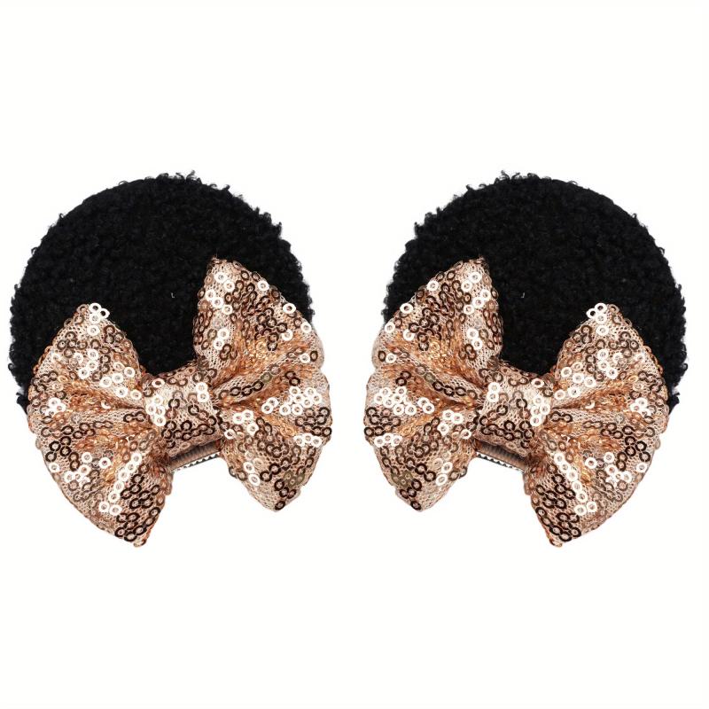 Sequin Mouse Ears Hair Clips Glitter Bows Baby Girls Hair Accessories