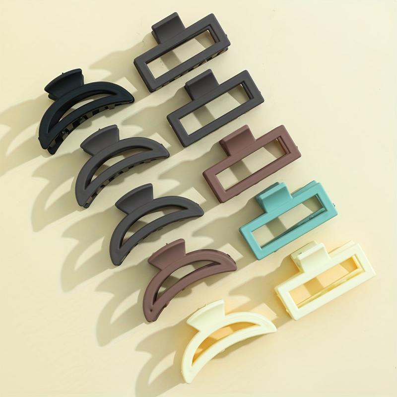 10pcs Solid Hair Claw Ponytail Holder Hair Accessories