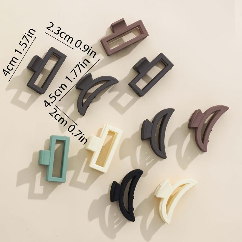 10pcs Solid Hair Claw Ponytail Holder Hair Accessories