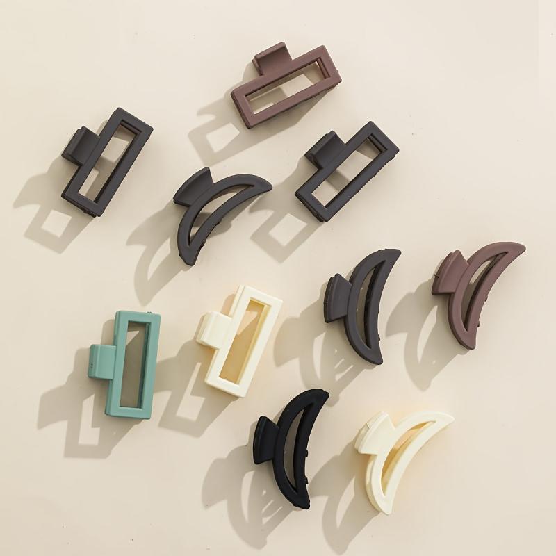 10pcs Solid Hair Claw Ponytail Holder Hair Accessories