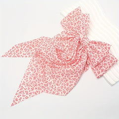 Floral Bow Hair Clip Crackle Pattern Pastoral Style Barrette