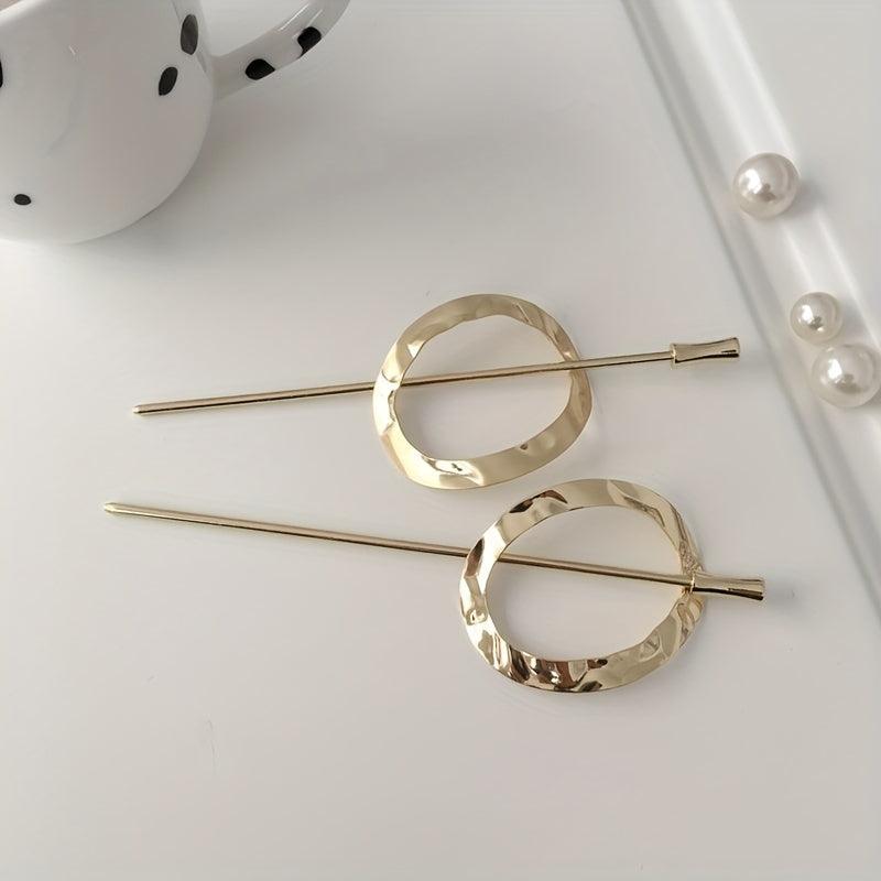 Metal Hairpin Back Head Ponytail Updo Styler Hair Stick Hair Accessories