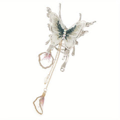 Butterfly Hair Claw Clip Rhinestone Tassel Banana Clip