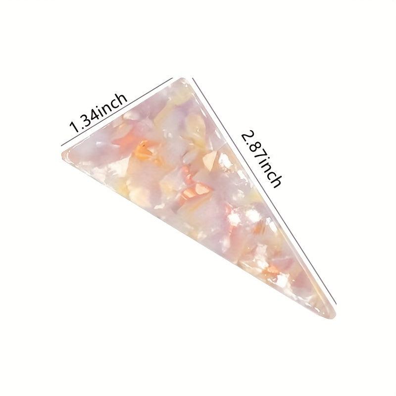 Graphic Triangle Hair Clip Acetate Duckbill Headwear Non Slip Hair Accessory