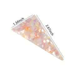 Graphic Triangle Hair Clip Acetate Duckbill Headwear Non Slip Hair Accessory