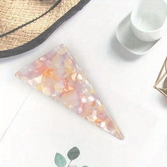 Graphic Triangle Hair Clip Acetate Duckbill Headwear Non Slip Hair Accessory