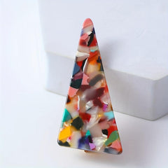 Graphic Triangle Hair Clip Acetate Duckbill Headwear Non Slip Hair Accessory