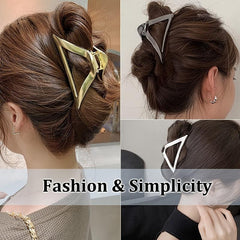 Metal Triangle Hair Claw Women's Ponytail Holder
