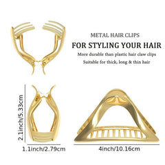 Metal Triangle Hair Claw Women's Ponytail Holder