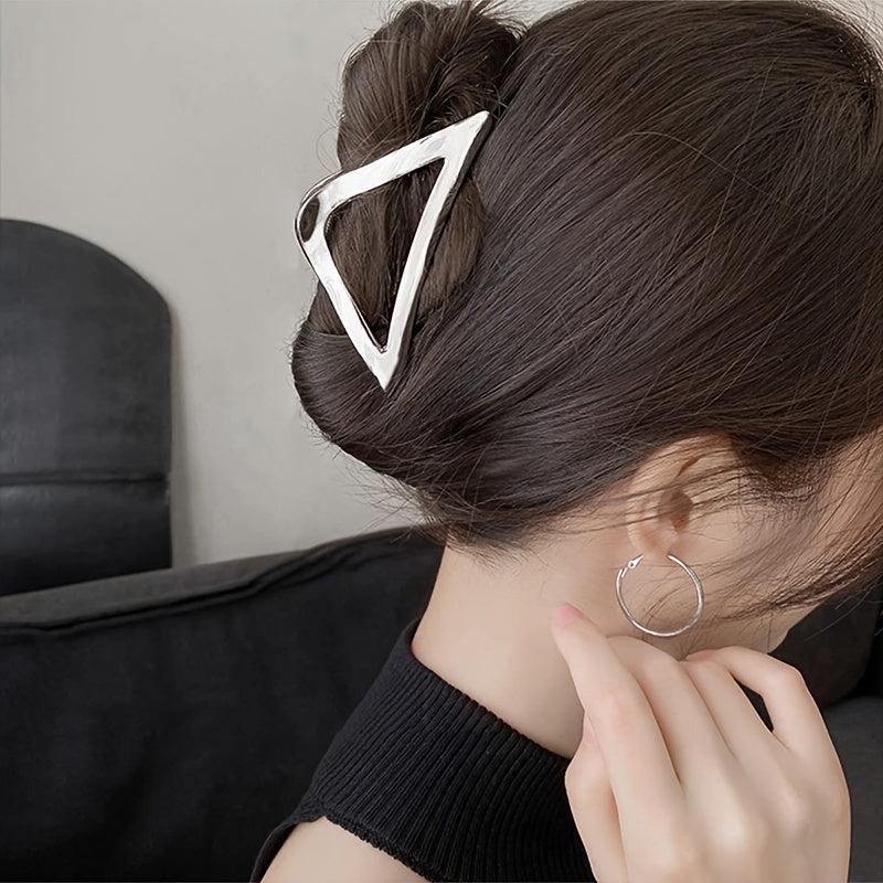 Metal Triangle Hair Claw Women's Ponytail Holder