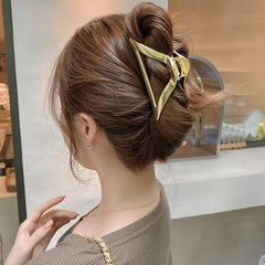 Metal Triangle Hair Claw Women's Ponytail Holder