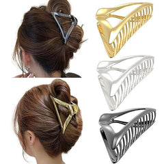 Metal Triangle Hair Claw Women's Ponytail Holder