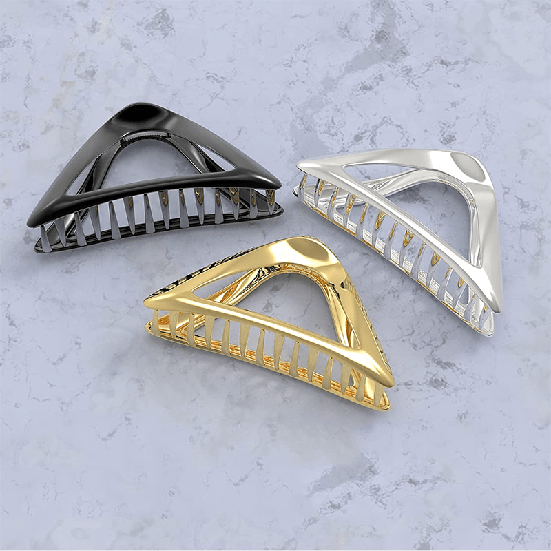 Metal Triangle Hair Claw Women's Ponytail Holder