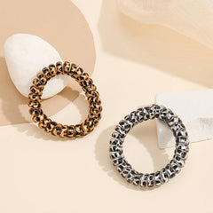 2pcs Leopard Print Hair Tie Rope Accessories