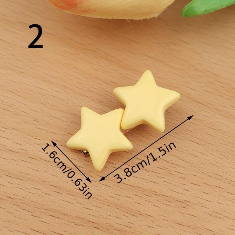 Cheese Pentagram Shape Hair Clip Yellow Star Hair Clip
