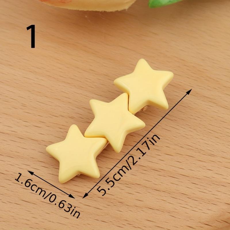 Cheese Pentagram Shape Hair Clip Yellow Star Hair Clip
