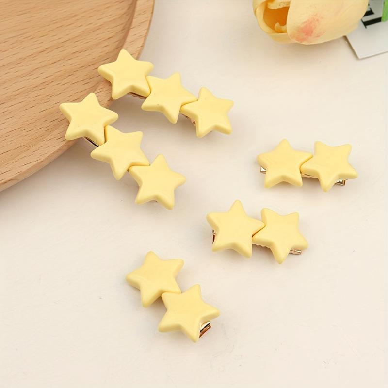 Cheese Pentagram Shape Hair Clip Yellow Star Hair Clip
