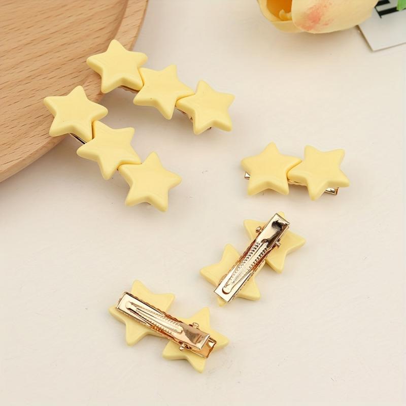 Cheese Pentagram Shape Hair Clip Yellow Star Hair Clip