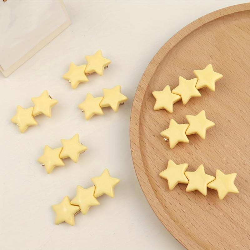 Cheese Pentagram Shape Hair Clip Yellow Star Hair Clip