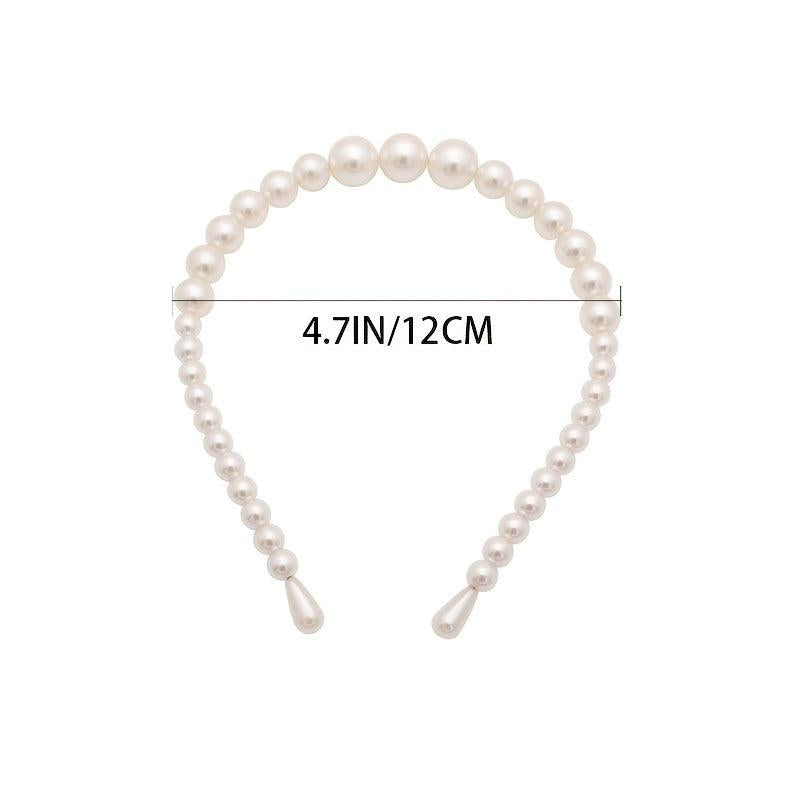 3pcs Faux Pearl Headband Hair Accessories for Wedding Party