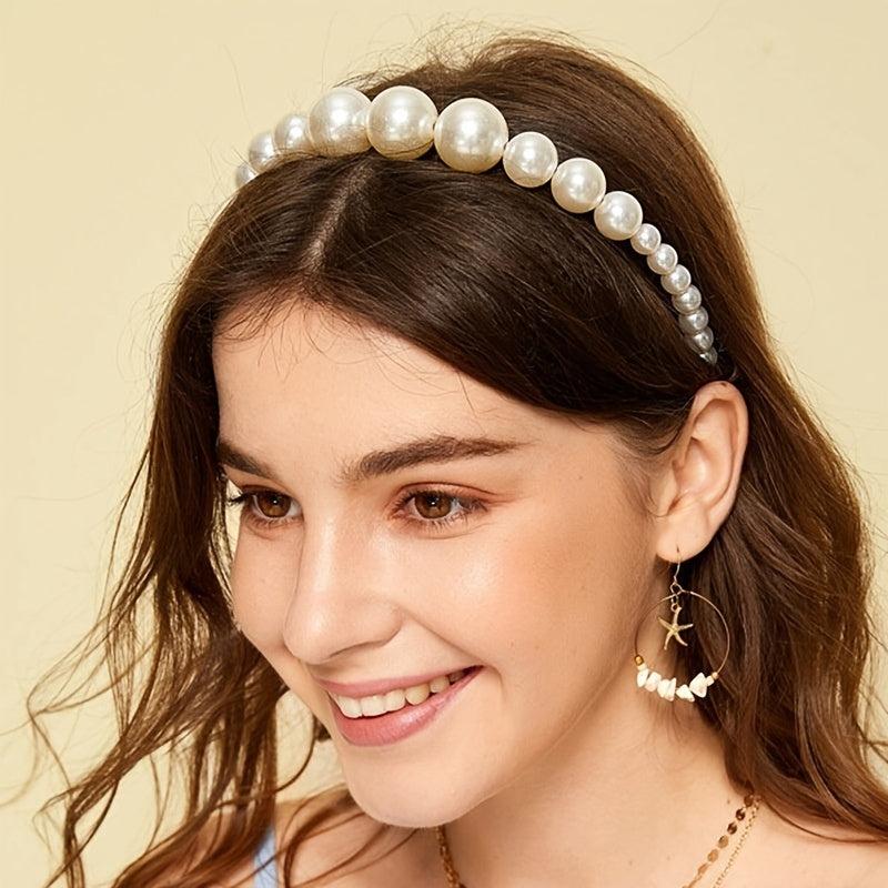 3pcs Faux Pearl Headband Hair Accessories for Wedding Party