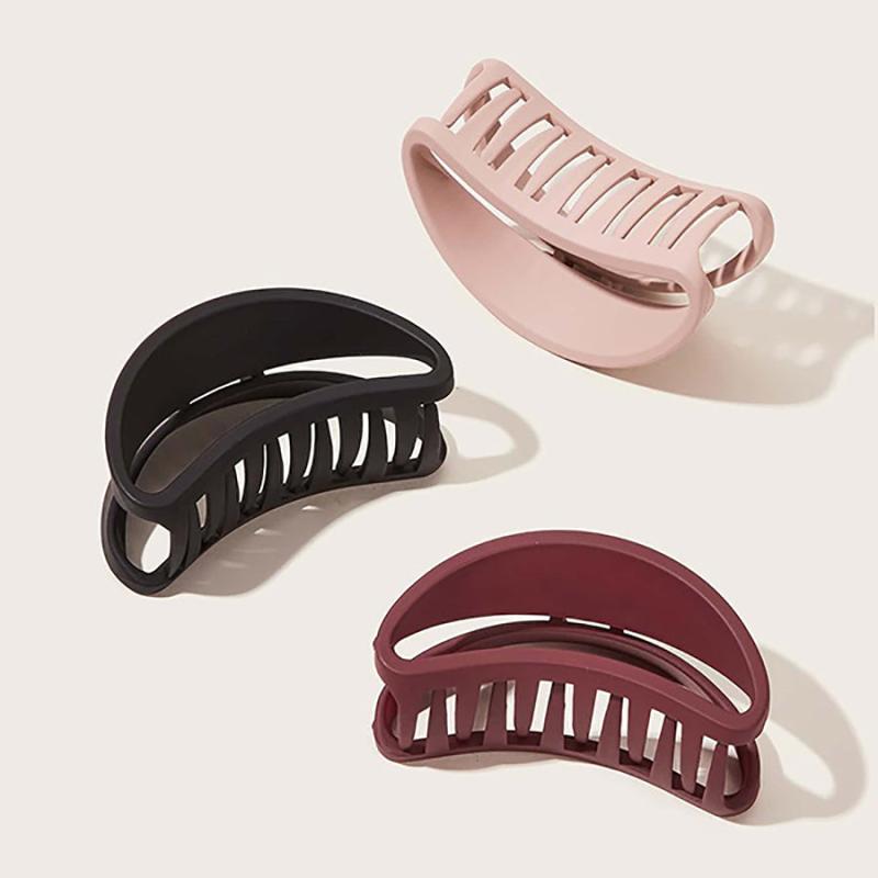 3pcs Non Slip Matte Big Hair Claw Clips Strong Hold