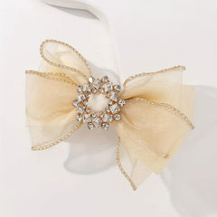 Rhinestone Bowknot Hair Clips Sweet Hair Accessories For Women Girls