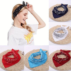 Vintage Paisley Bow Headband Hair Accessories
