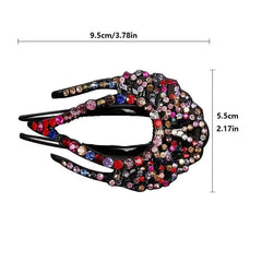 Colorful Rhinestone Flower Hair Claw Clip Retro Strong Grip Hair Jaw Clip