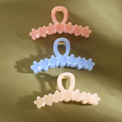2 Floral Hair Clips for Women, Large Flower Hair Accessory