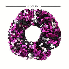Sequin Hair Tie Scrunchie Ponytail Holder Elastic Hair Rope