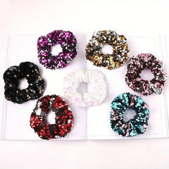 Sequin Hair Tie Scrunchie Ponytail Holder Elastic Hair Rope