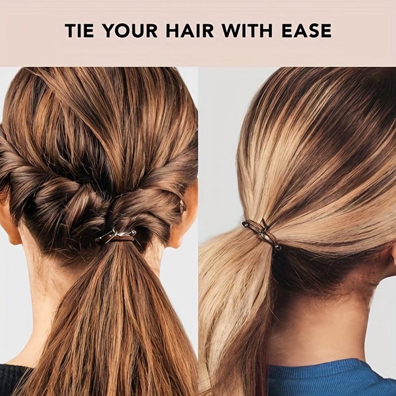 5 Pcs Elastic Hair Hook Ponytail Holder Rubber Band for Women Girls