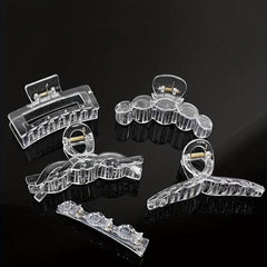 Clear Frame DIY Hair Claw Minimalist Banana Clip Headwear