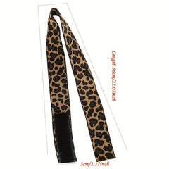 2pcs Leopard Pattern Wig Bands Adjustable Lace Melting Band Comfortable Headband