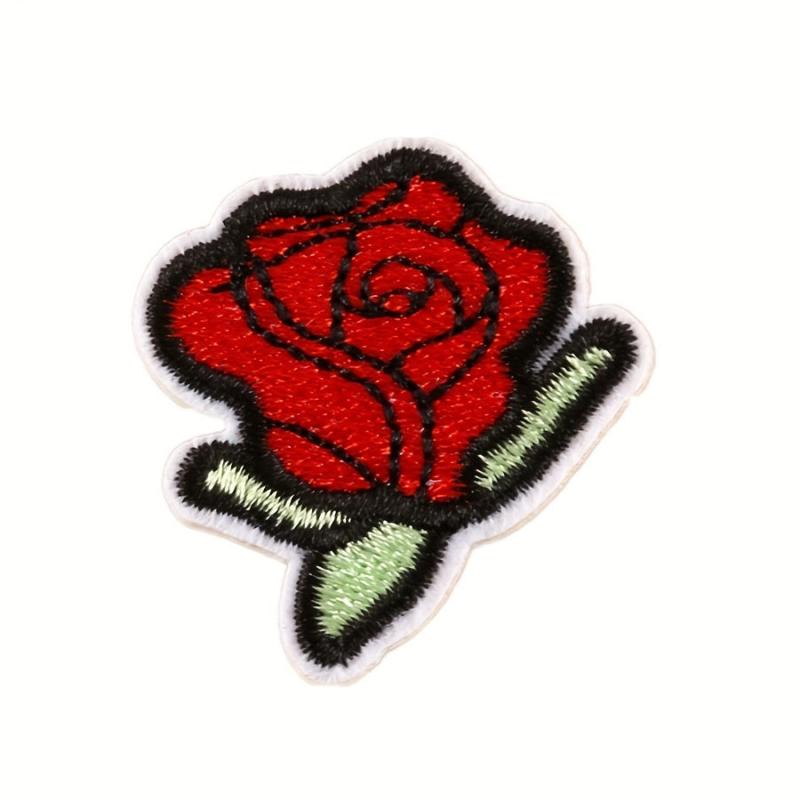 11pcs Rose Flower Embroidery Sticker Romantic DIY Patches