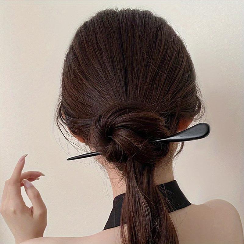 Minimalist Solid Hair Clip Chopstick Style Hair Bun Holder