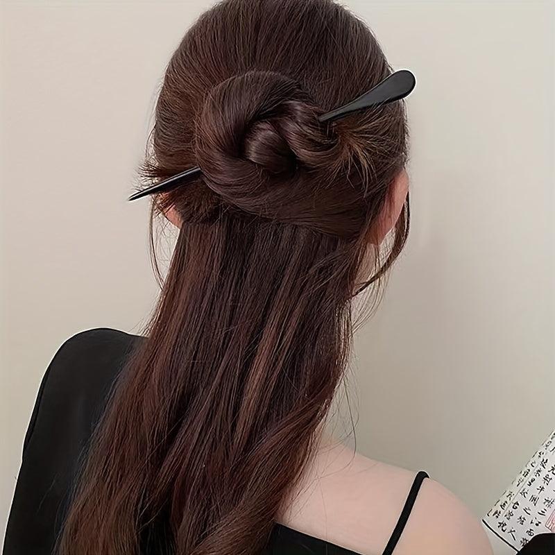 Minimalist Solid Hair Clip Chopstick Style Hair Bun Holder